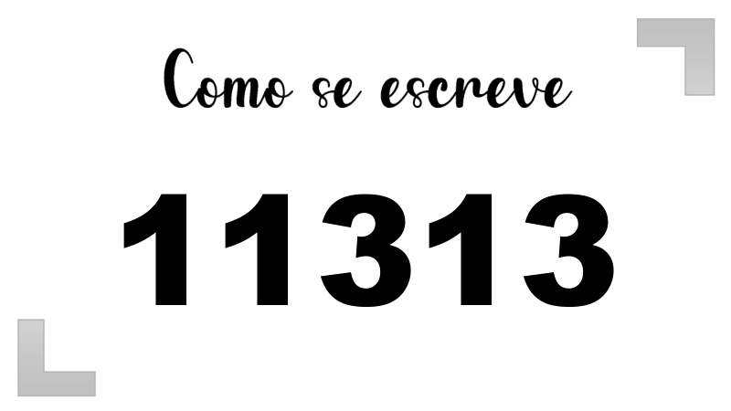 Como se Escreve 11313