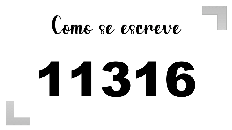 Como se Escreve 11316