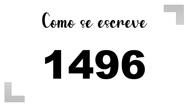 Como se Escreve 1496