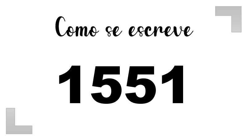 Como se Escreve 1551