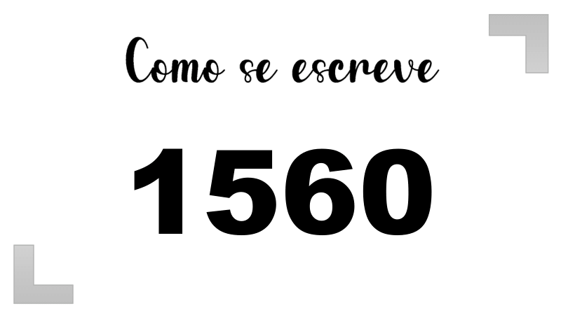 Como se Escreve 1560