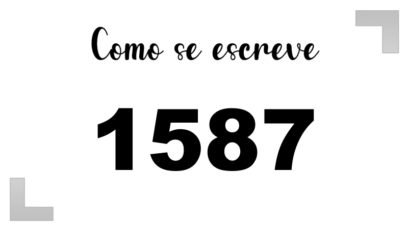 Como se Escreve 1587