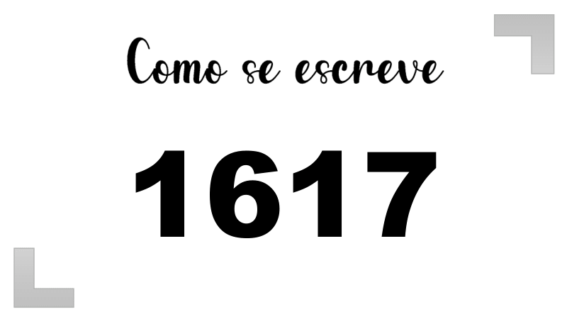 Como se Escreve 1617