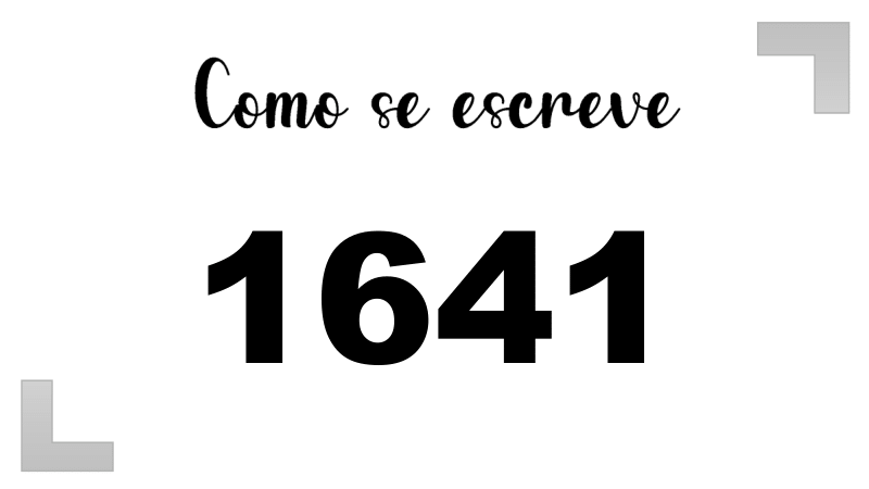 Como se Escreve 1641