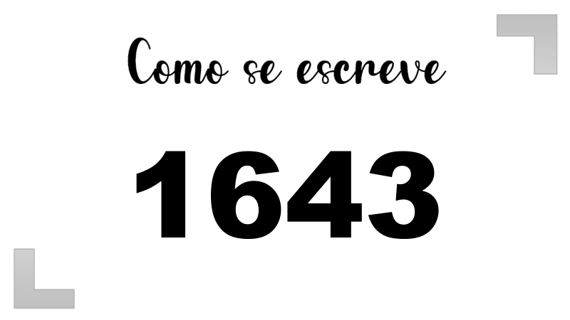 Como se Escreve 1643
