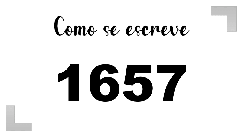 Como se Escreve 1657