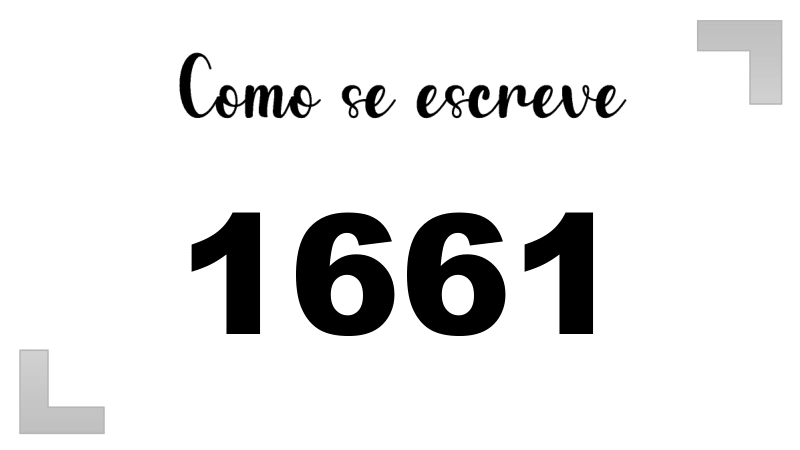 Como se Escreve 1661