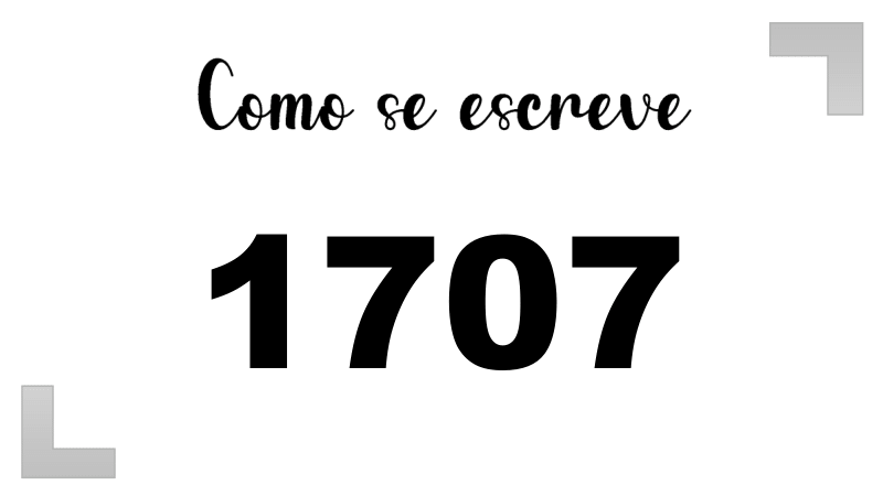 Como se Escreve 1707