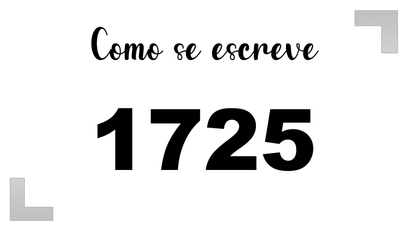 Como se Escreve 1725