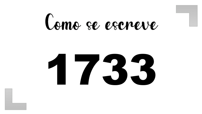 Como se Escreve 1733