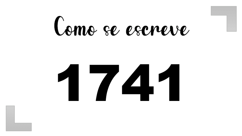 Como se Escreve 1741