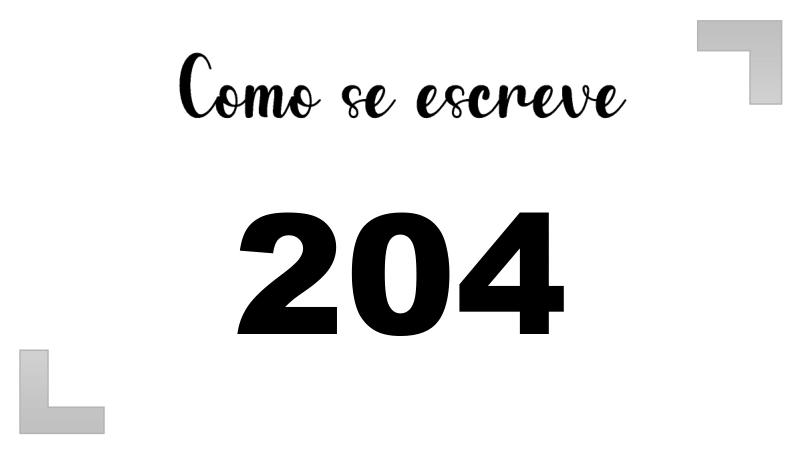 Como se Escreve 204