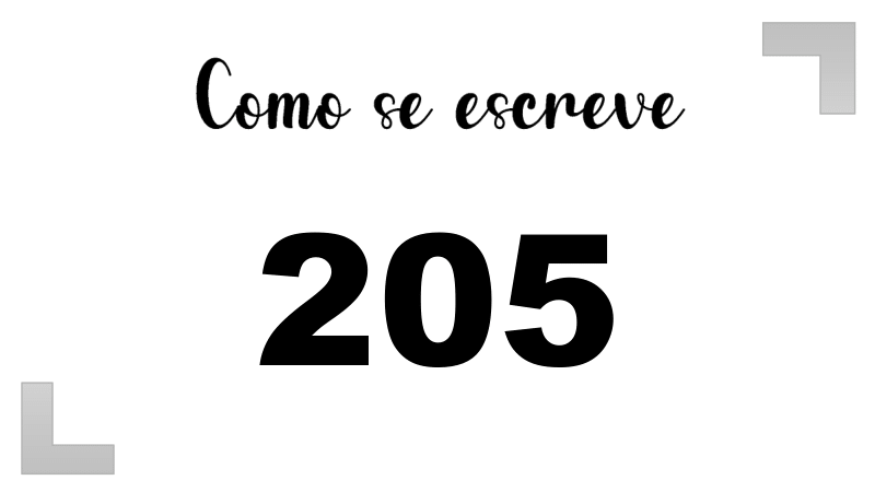 Como se Escreve 205