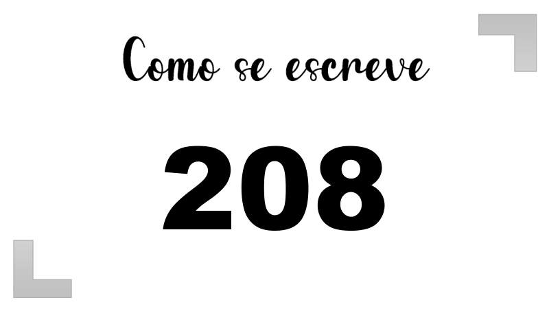 Como se Escreve 208