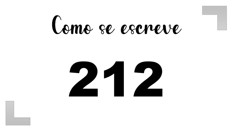 Como se Escreve 212