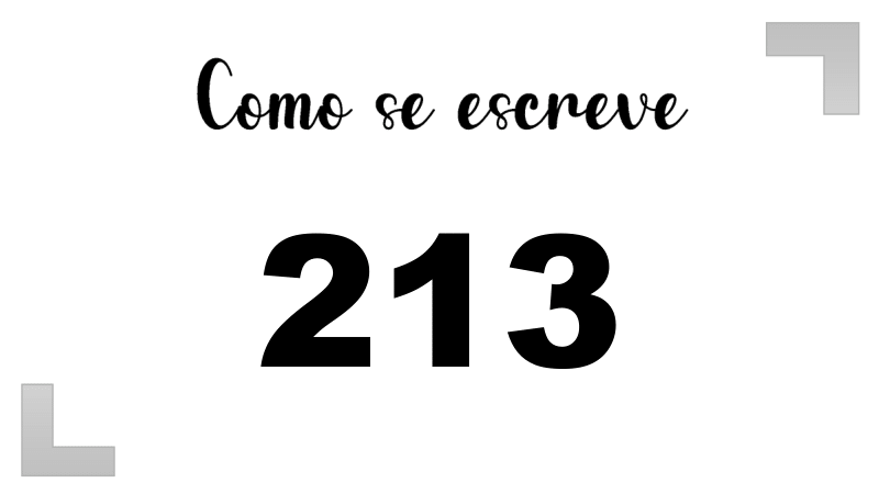 Como se Escreve 213