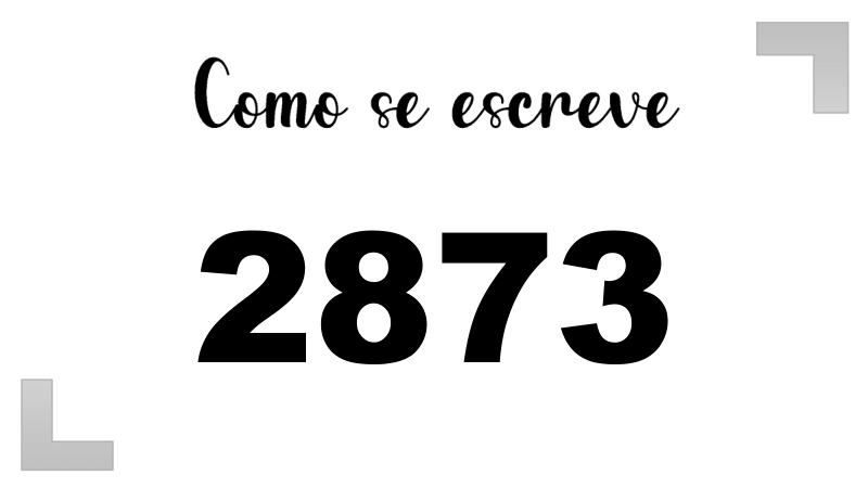 Como se Escreve 2873