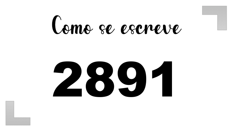 Como se Escreve 2891