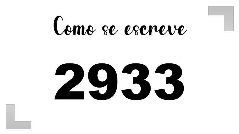 Como se Escreve 2933