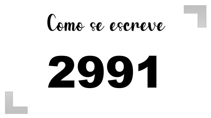 Como se Escreve 2991