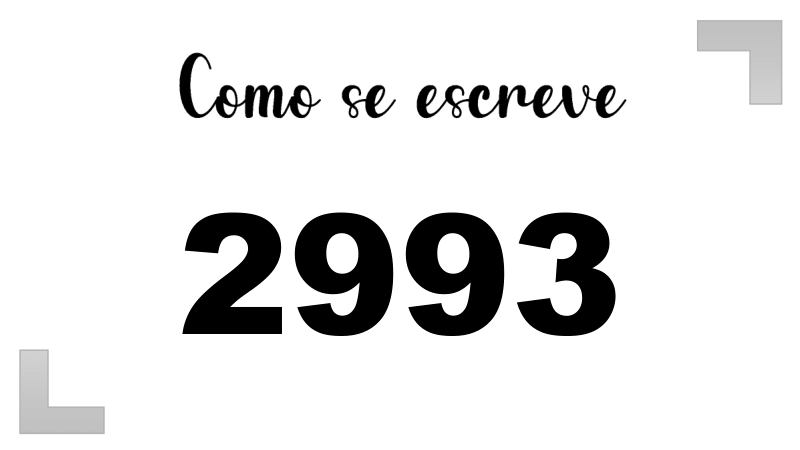 Como se Escreve 2993