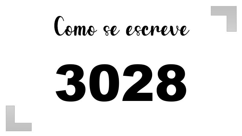 Como se Escreve 3028