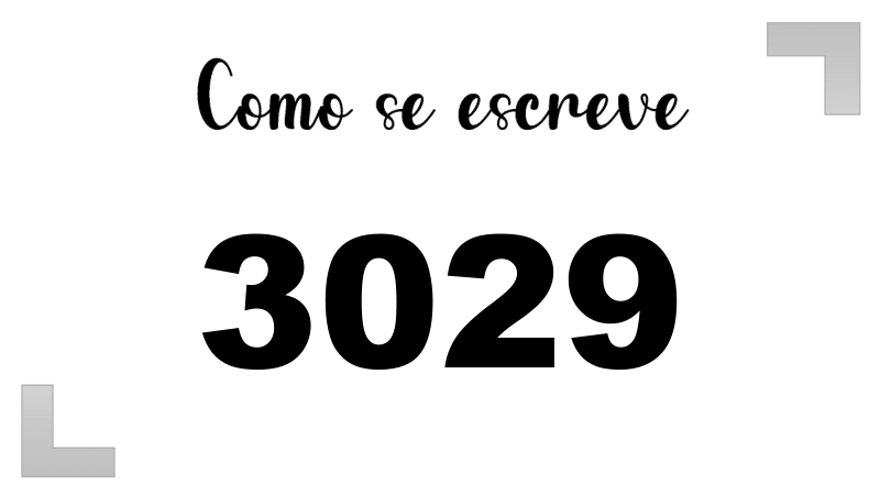 Como se Escreve 3029