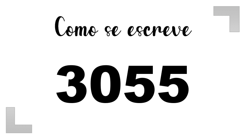 Como se Escreve 3055