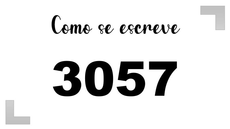 Como se Escreve 3057