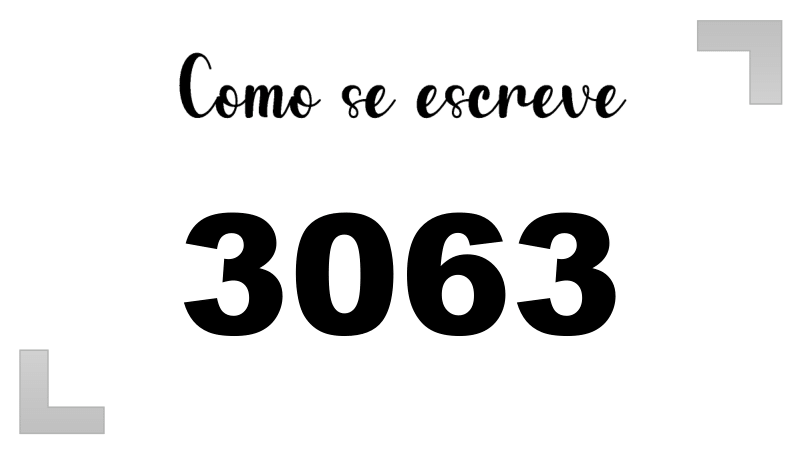 Como se Escreve 3063