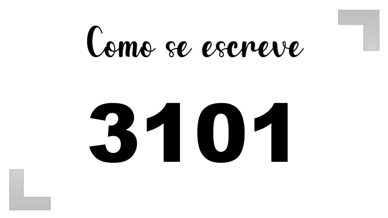 Como se Escreve 3101