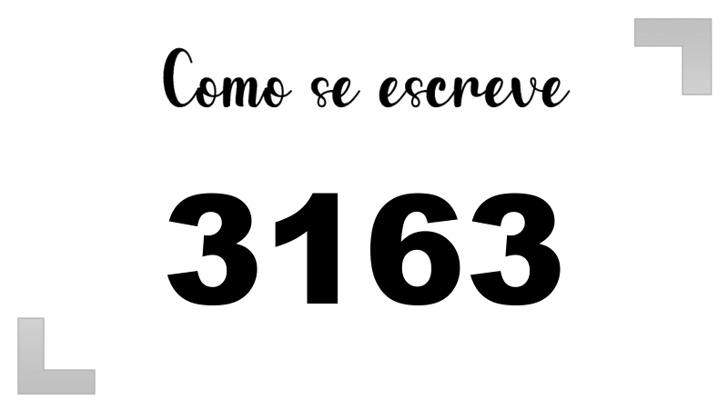 Como se Escreve 3163