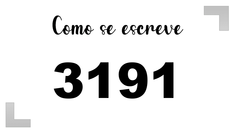 Como se Escreve 3191