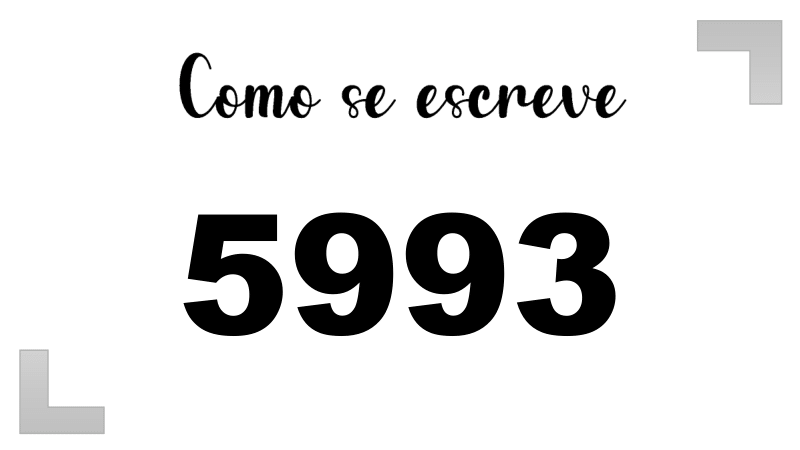 Como se Escreve 5993
