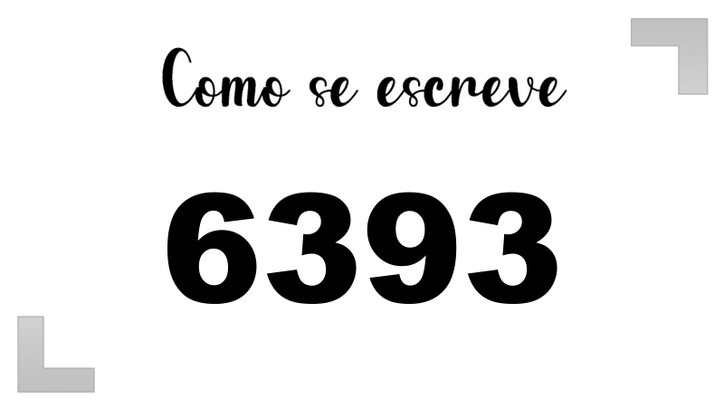 Como se Escreve 6393
