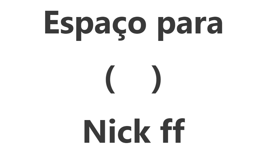 Espaço para Nick ff